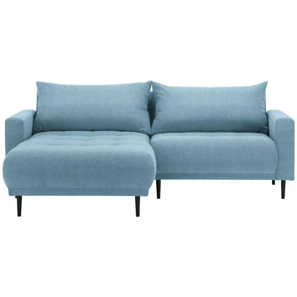 Bild 1 von Stylife Ecksofa, Blau, Textil, 2,5-Sitzer, Füllung: Schaumstoff, seitenverkehrt montierbar, L-Form, 215x160 cm, Stoffauswahl, Hocker erhältlich, Rücken echt, Armteil links, rechts, Wohnzimmer, Sof