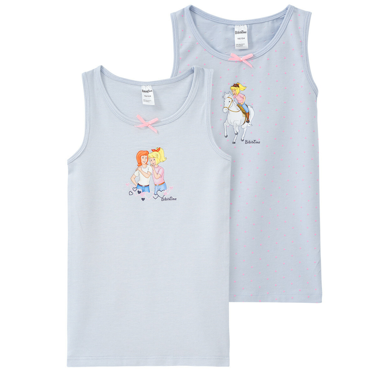 Bild 1 von 2 Bibi & Tina Unterhemden mit Zierschleife HELLBLAU