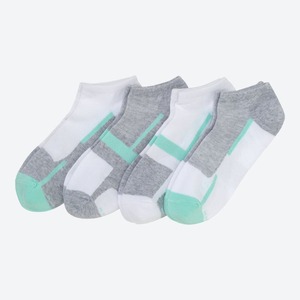 Damen-Sport-Sneaker-Socken, 4er-Pack ,White