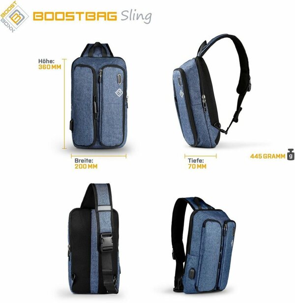 Bild 1 von BoostBoxx Umhängetasche Boostbag Sling Crossbag, Blau