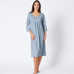 Damen-Nachthemd mit Blümchen-Muster ,Blue