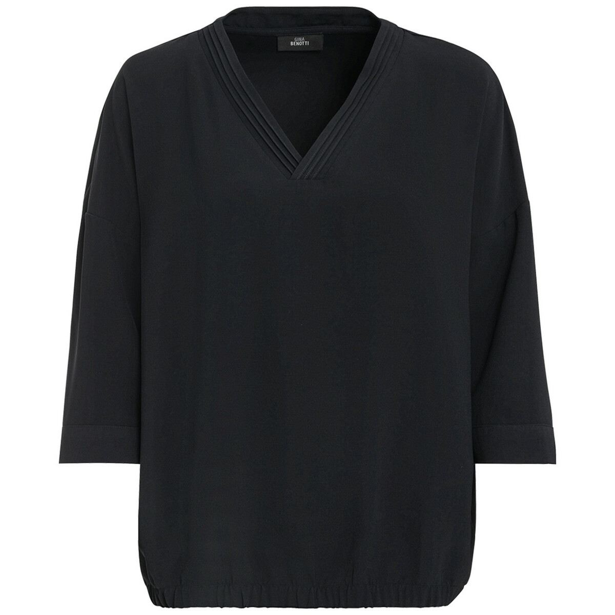 Bild 1 von Damen Bluse mit elastischem Saum DUNKELBLAU