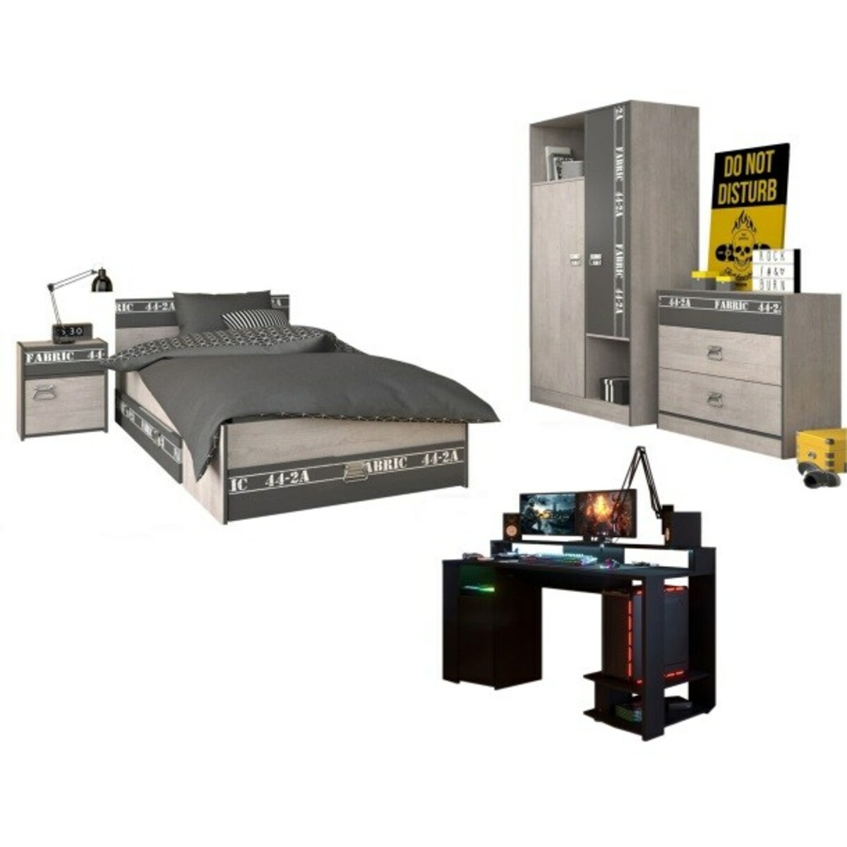 Bild 1 von Parisot Kinderzimmer Fabric 20 hellgrau / dunkelgrau