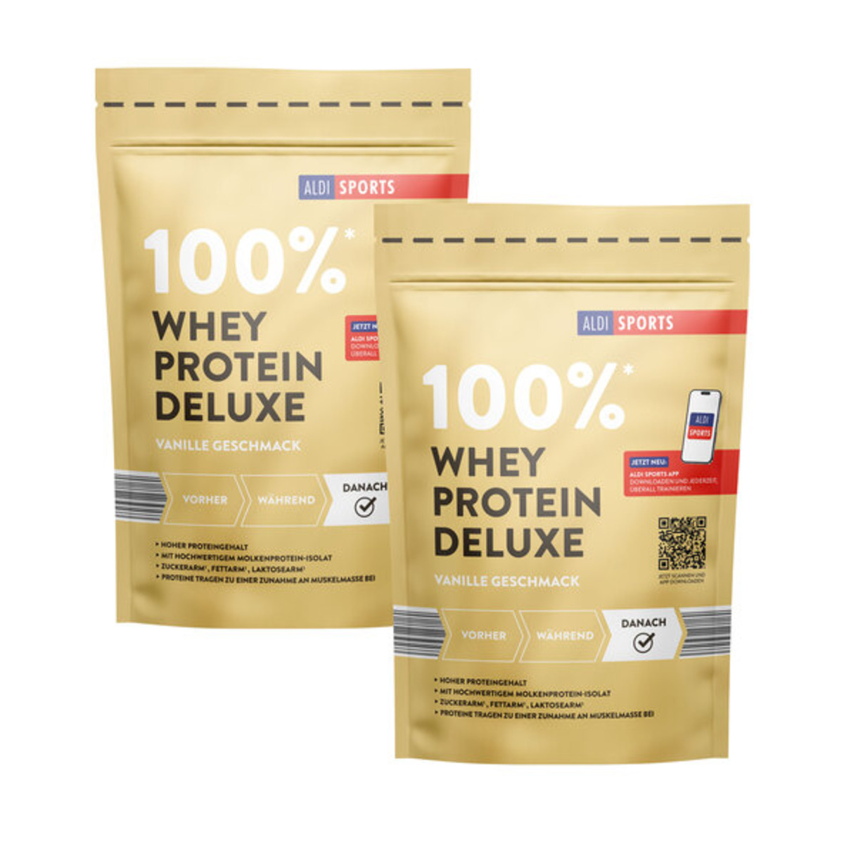 Bild 1 von Whey Protein Deluxe, 2er Set, Vanille (2 x 420 g = 840 g)