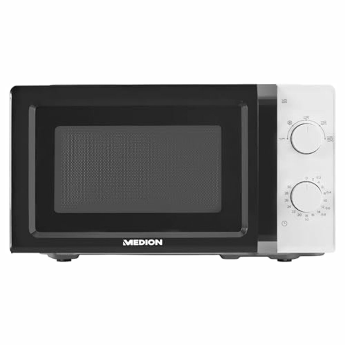 Bild 1 von MEDION Mikrowelle (20 Liter, 700 Watt, klein kompakt und platzsparend, 5 Mikrowellenstufen, Auftaufunktion, Timerfunktion, MD11475) weiß