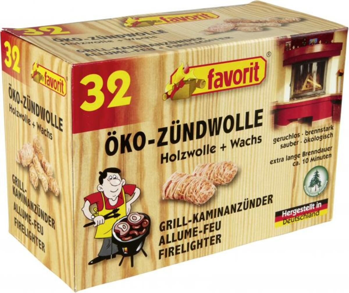 Bild 1 von Favorit Öko-Zündwolle aus Holzwolle + Wachs