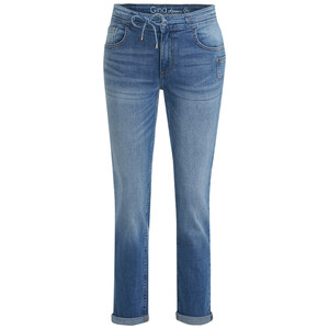 Damen Boyfriend-Jeans mit Tunnelzug BLAU