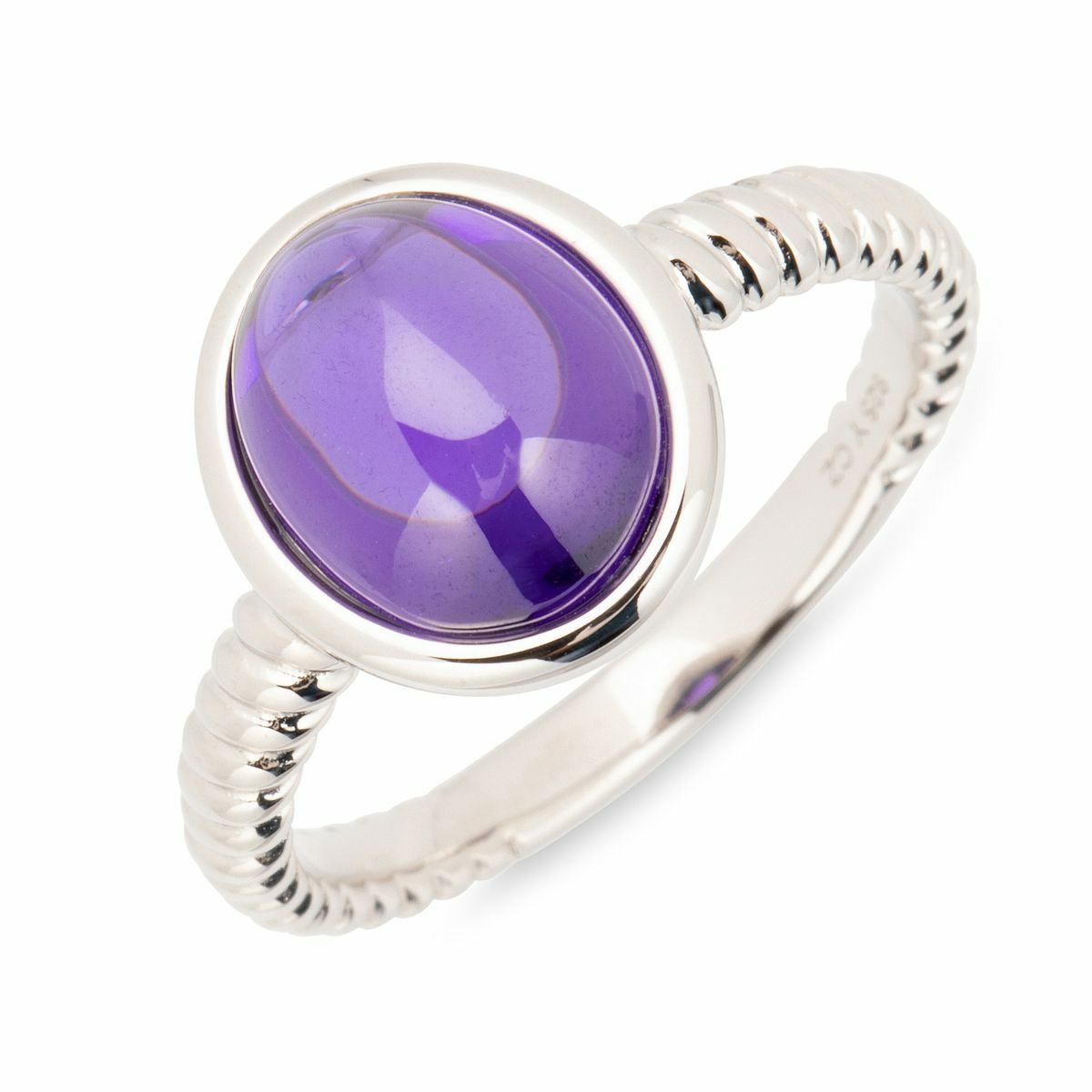 Bild 1 von DIAMONIQUE® Ring = 6,25ct Cabochon oval Silber rhodiniert
