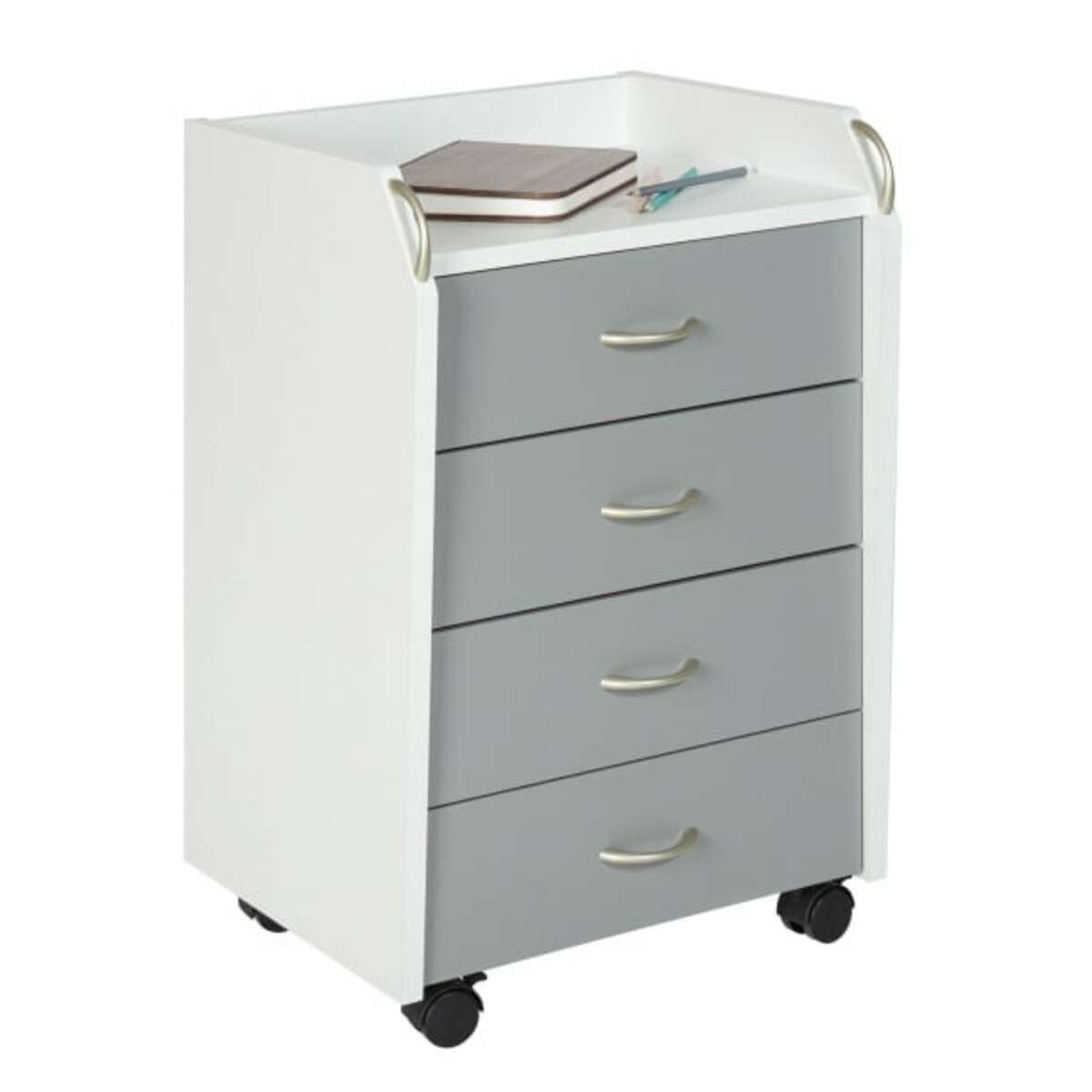 Bild 1 von Rollcontainer Printi 36x65x40 cm weiß/grau