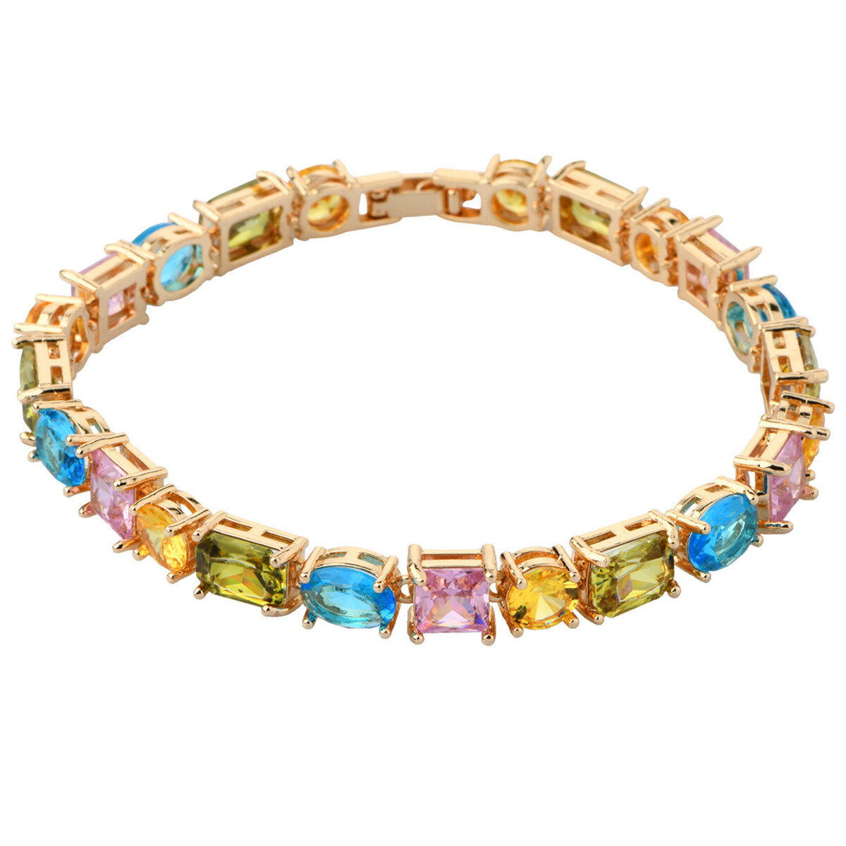 Bild 1 von Damen Armband mit bunten Steinchen GOLD / BUNT