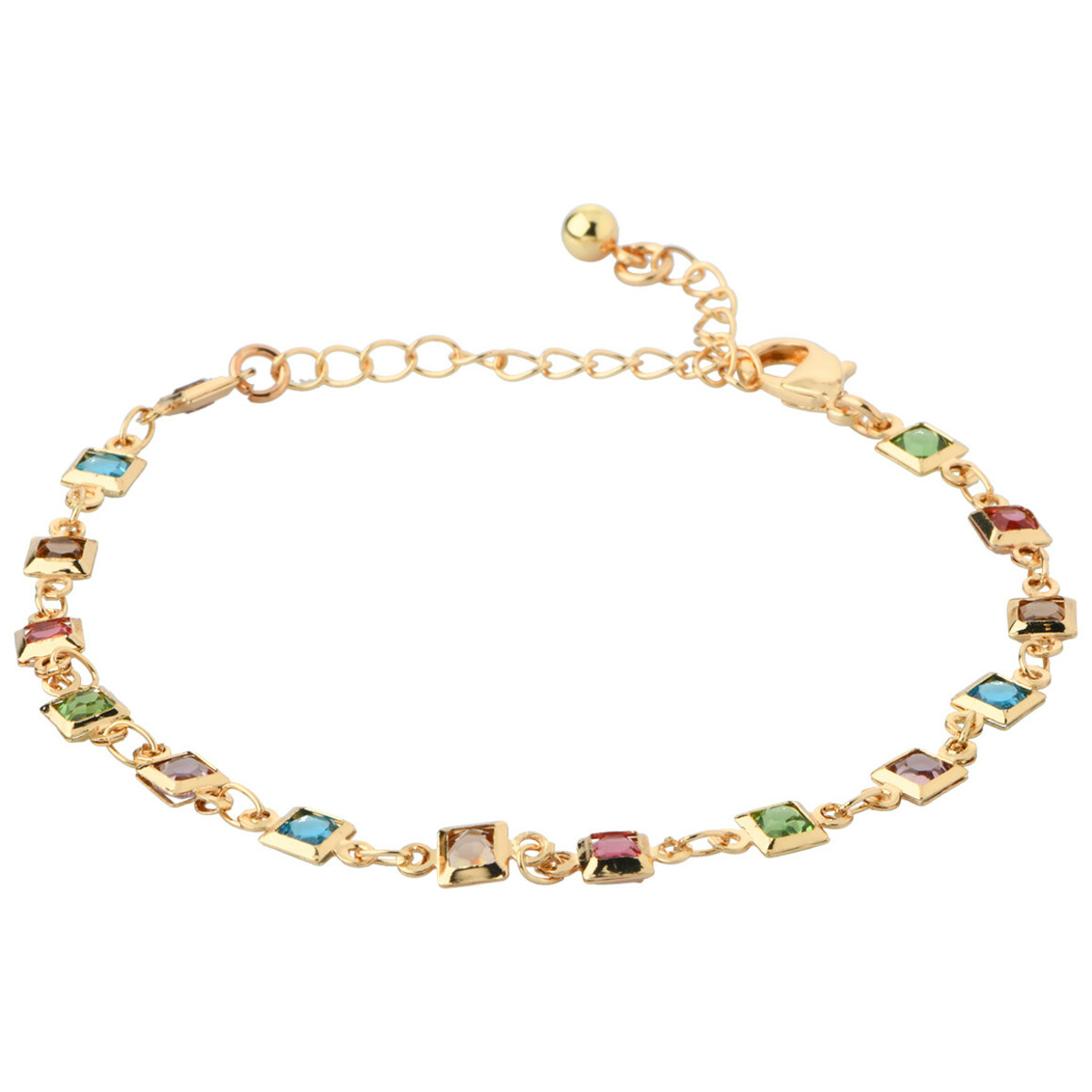 Bild 1 von Damen Armband mit bunten Steinchen GOLD