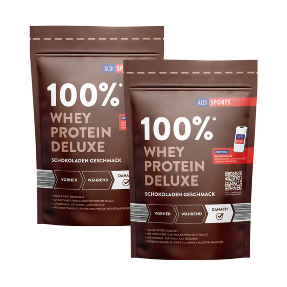 Bild 1 von Whey Protein Deluxe, 2er Set, Schoko (2 x 420 g = 840 g)