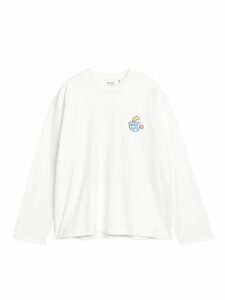 Langärmeliges T-Shirt ARKET CAFÉ Weiß in Größe XL. Farbe: White