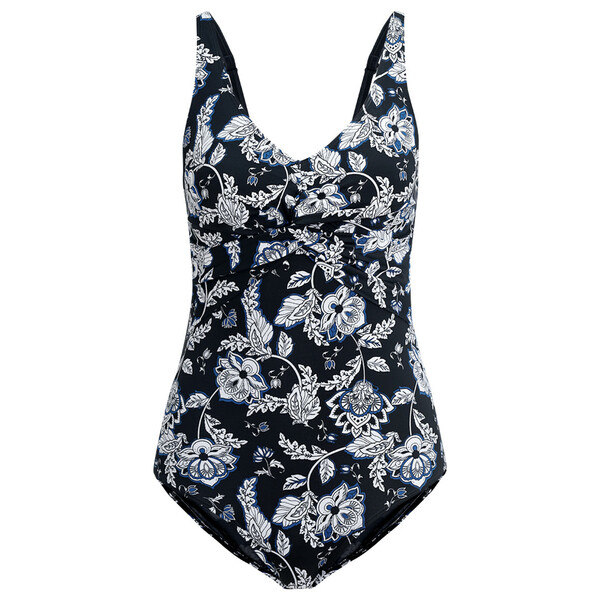 Bild 1 von Damen Shape-Badeanzug mit Blumen-Allover NACHTBLAU