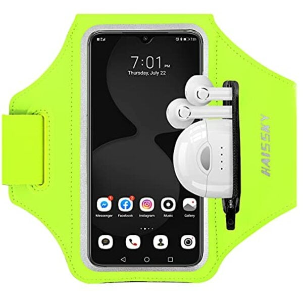 Bild 1 von HAISSKY Sportarmband Mit Kopfhörer Tasche Sportarmband Handytasche Sport für iPhone 13 Pro Max/12 Pro/11/11 Pro/XR/XS/X/8 Plus, Huawei P20 Pro/P30 Pro/Mate 20 Xiaomi,LG Handyhülle Running Armband