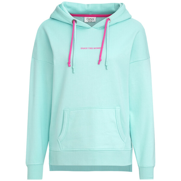 Bild 1 von Damen Hoodie mit kleinem Message-Print HELLTÜRKIS