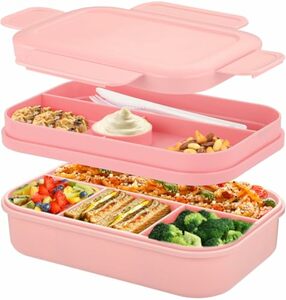 Lunchbox für Erwachsene,2000ml Brotdose mit Fächern,Bento Lunch Box Erwachsene mit Besteck,Vesperbox,Brotzeitbox Brotbox,Auslaufsicher Essensbox Jausenbox mit Unterteilung,Frühstücksbox Vesperdos