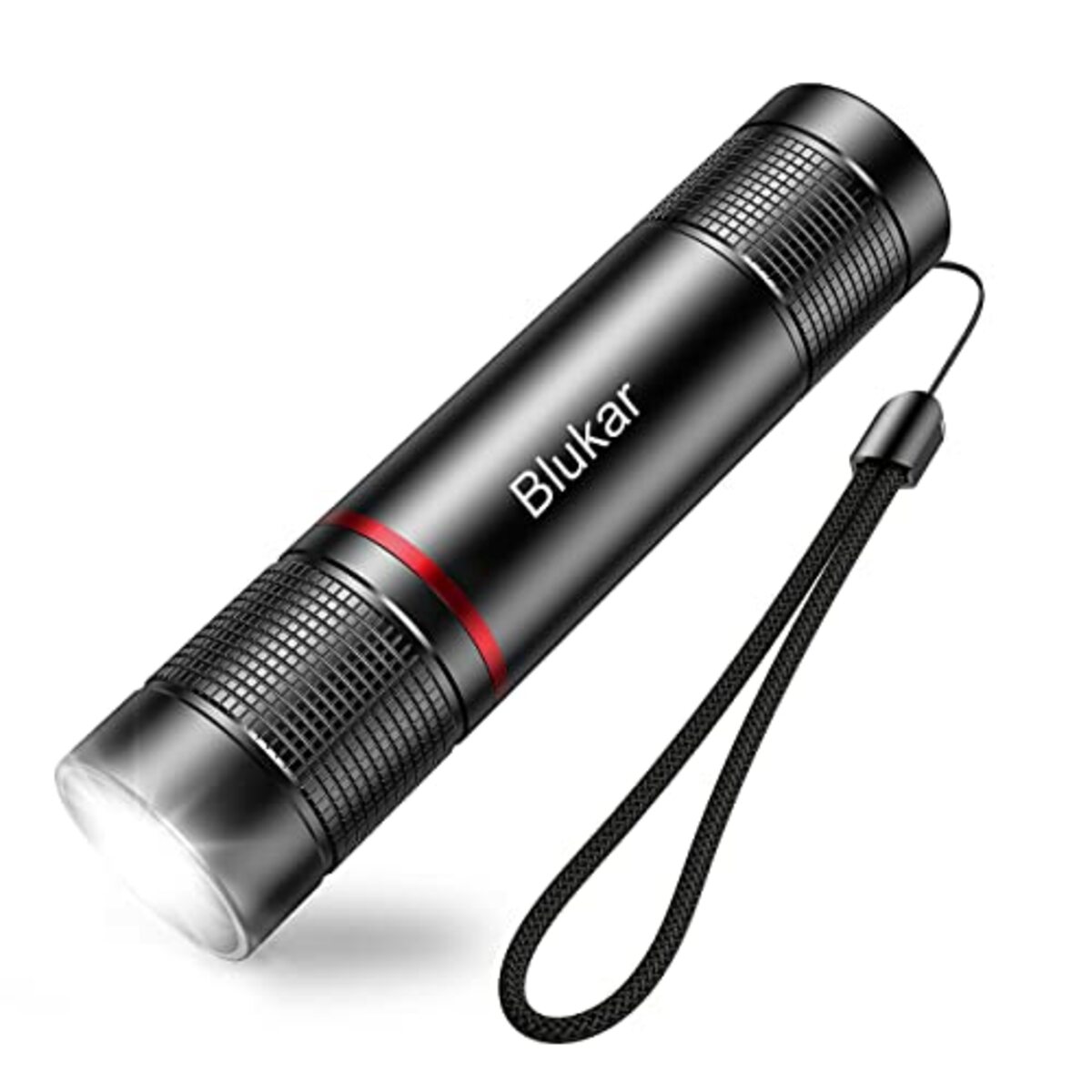 Bild 1 von Blukar LED Taschenlampe Aufladbar, Superhelle Zoombare Mini Torch mit 4 Lichtmodi und Langer Betriebsdauer, Wasserdichte Taktische Handlampe für Camping, Wandern, Outdoor, Notfäll