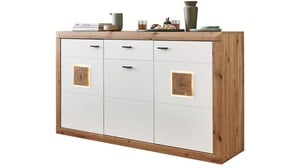 Sideboard mit Schublade Eiche - weiß 163 cm - BORKUM