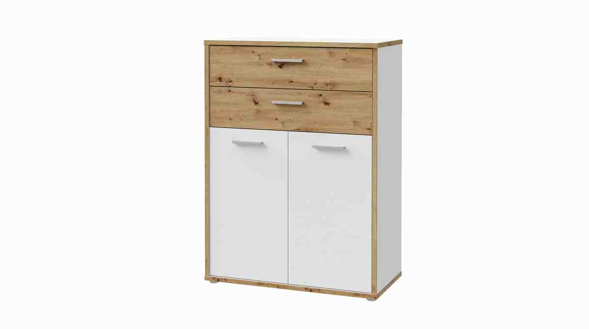 Bild 1 von Kommode weiß - Artisan Eiche 85 x 115 cm - KEFLAVIK