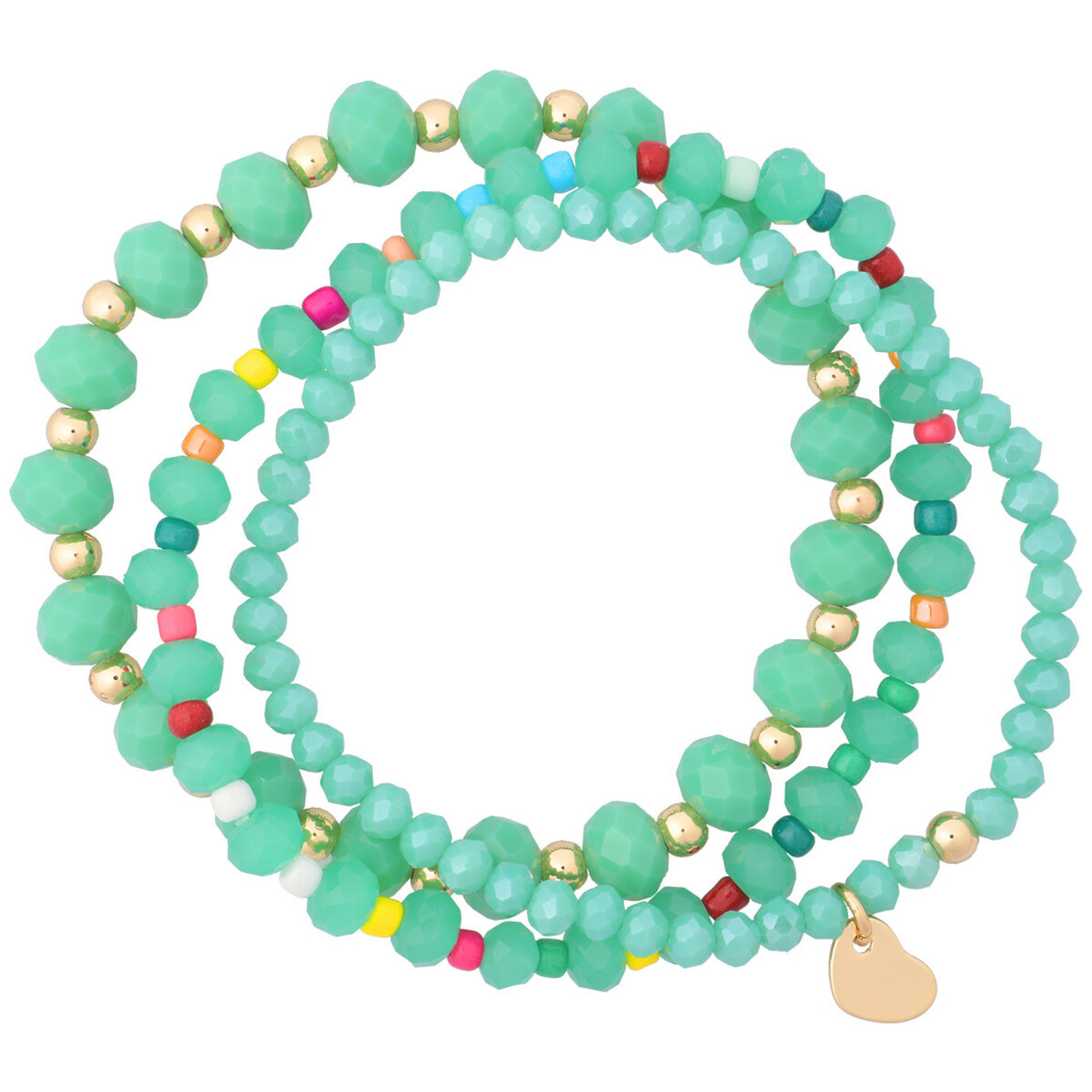 Bild 1 von 3 Damen Armbänder im Set TÜRKIS / GOLD