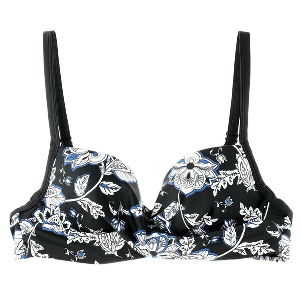 Bild 1 von Damen Bikinioberteil mit Blumen-Allover NACHTBLAU