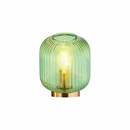 Bild 1 von GLOBO Retrofit Tischlampe Normy messingfarbig grün 21cm 20cm Metall Glas