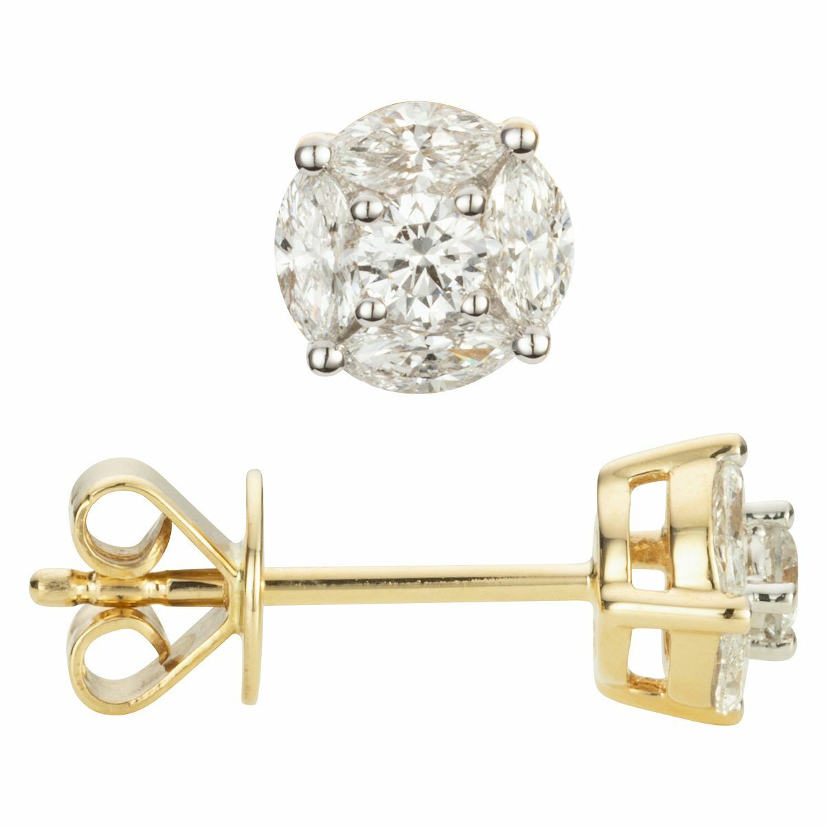 Bild 1 von DIAMOUR Ohrstecker Schliffmix 10 Diamanten zus. ca. 0.50ct Gold 585