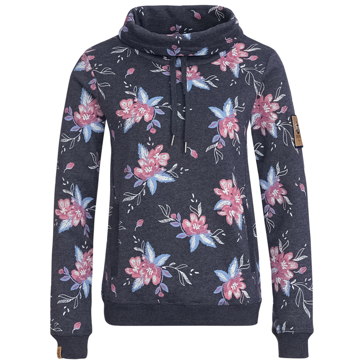 Bild 1 von Damen Sweatshirt mit Schalkragen DUNKELBLAU