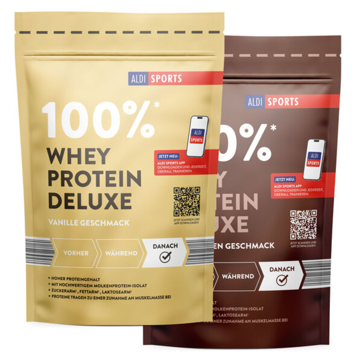 Bild 1 von Whey Protein Deluxe, 2er Set, Schoko und Vanille (2 x 420 g = 840 g)