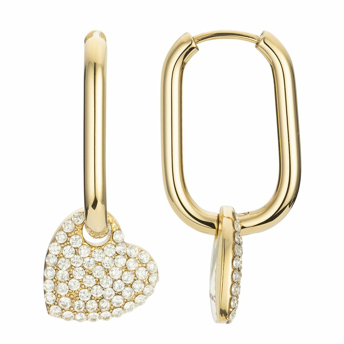 Bild 1 von DIAMONIQUE® Creolen m.Einhänger = 0,53ct Brillantschliff Edelstahl