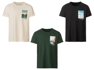 LIVERGY® Herren T-Shirt mit Print, reine Baumwolle