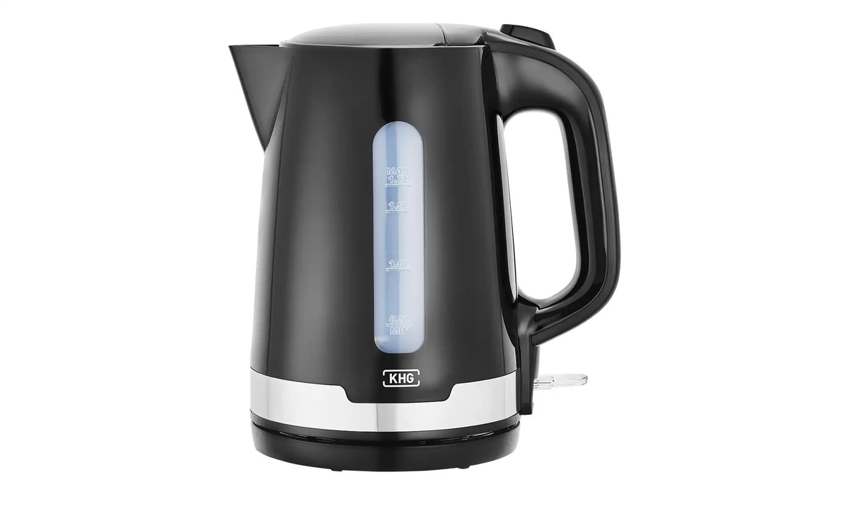 Bild 1 von KHG Wasserkocher  WK-1708 SE2 schwarz Edelstahl, Kunststoff Maße (cm): B: 20,4 H: 23,2 T: 21,5 Sale
