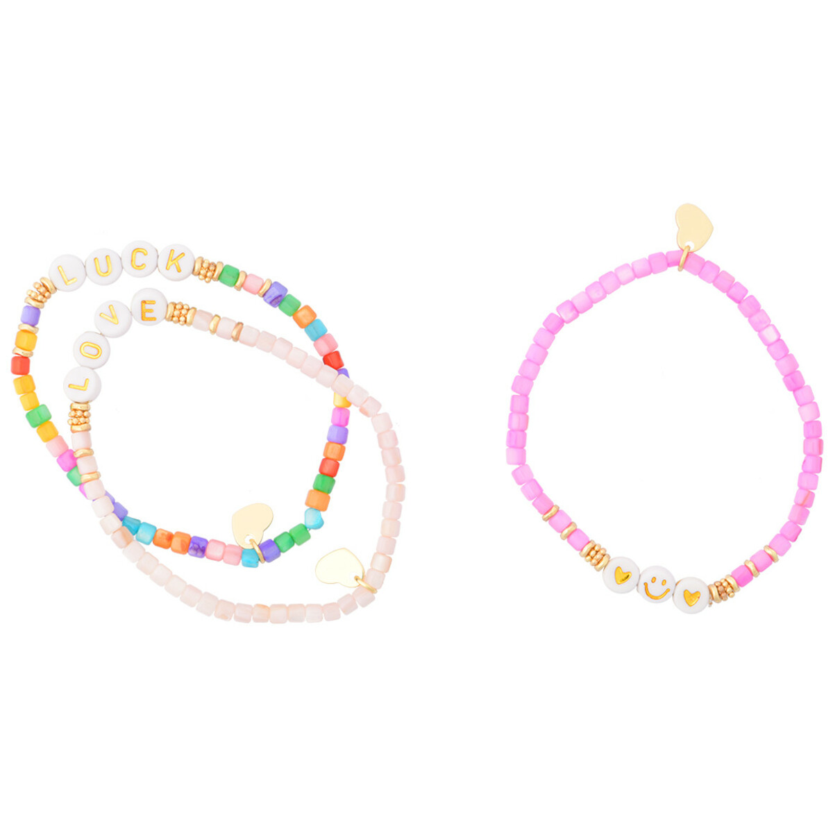 Bild 1 von 3 Damen Armbänder im Set GOLD / PINK / BUNT