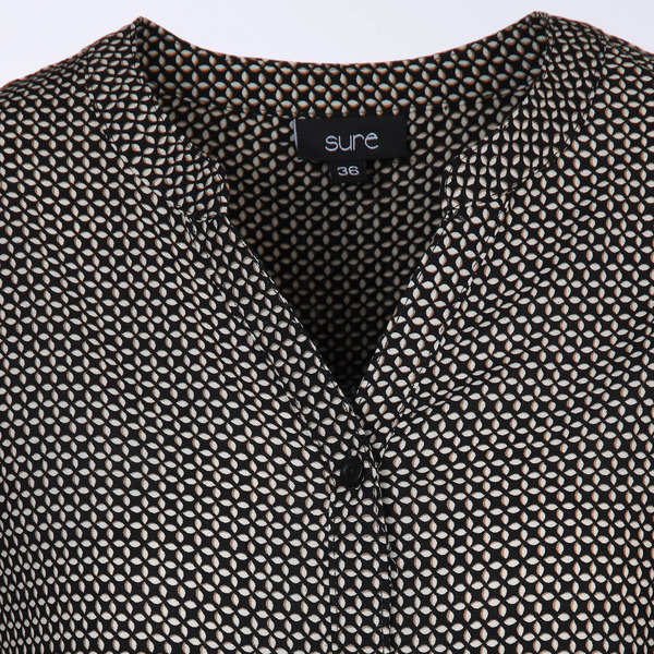 Bild 3 von Damen Viskose Bluse mit Minimalprint
                 
                                                        Schwarz