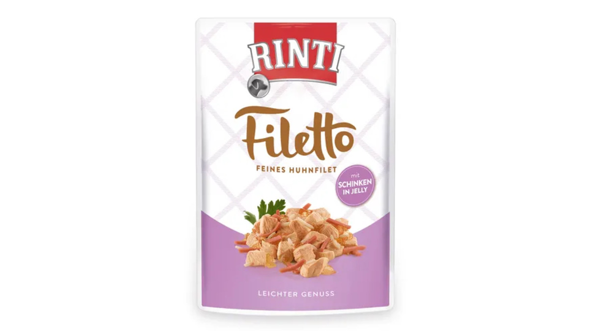 Bild 1 von RINTI FILETTO Hundenassfutter feines Huhnfilet mit Schinken in Jelly