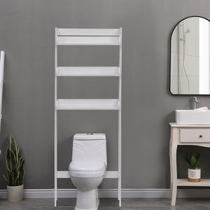 Happy Home Toilettenregal mit 3 Ablagen HBS19-WEI weiß