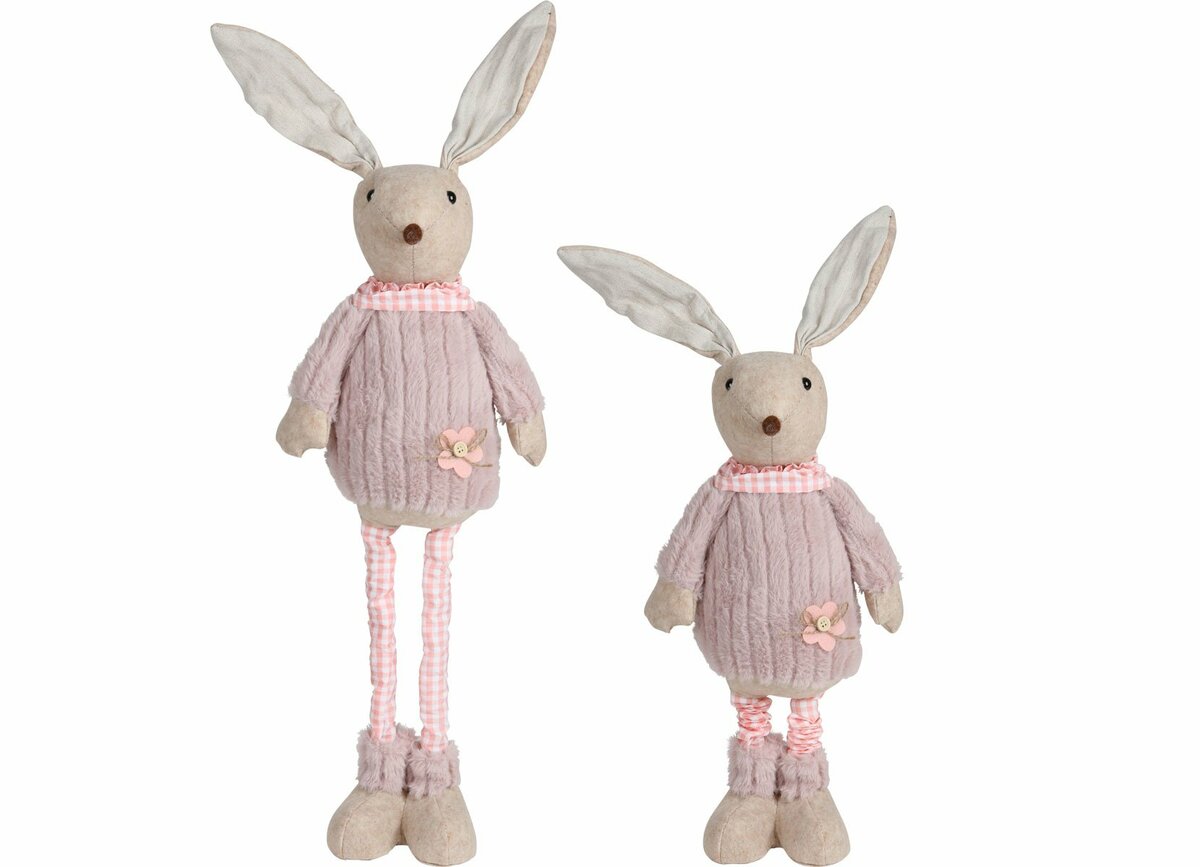 Bild 1 von Deko-Hase mit Teleskopbeinen 110cm Rosa