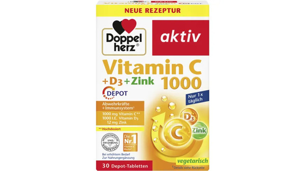 Bild 1 von Doppelherz Vitamin C 1000 + D3 + Zink Depot 30 Depot-Tabletten