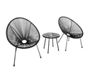 Bild 4 von Happy Home 3 tlg. Bistro Set HGE53-SCH schwarz