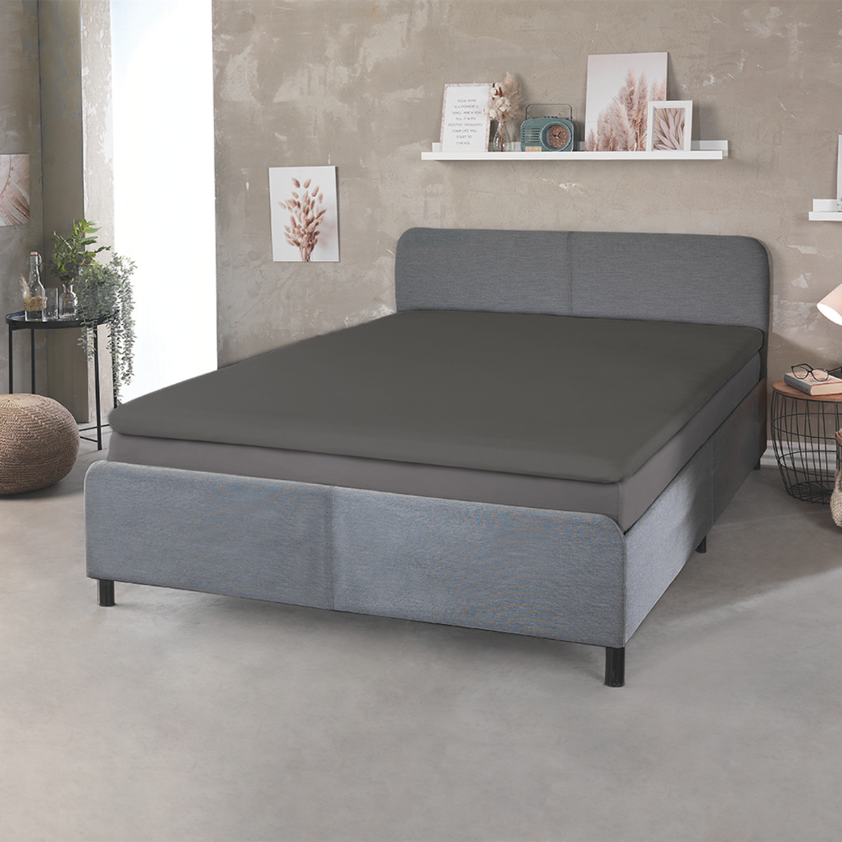 Bild 4 von Dreamtex Spannbetttuch für Topper, ca. 180-200 x 200-220 + 15 cm