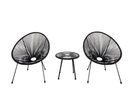 Bild 2 von Happy Home 3 tlg. Bistro Set HGE53-SCH schwarz