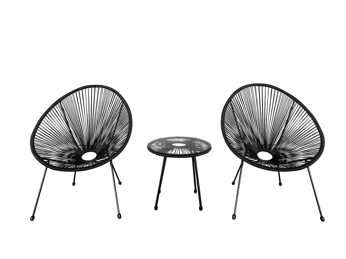 Bild 2 von Happy Home 3 tlg. Bistro Set HGE53-SCH schwarz