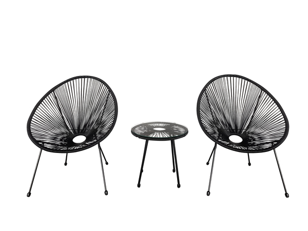 Bild 2 von Happy Home 3 tlg. Bistro Set HGE53-SCH schwarz