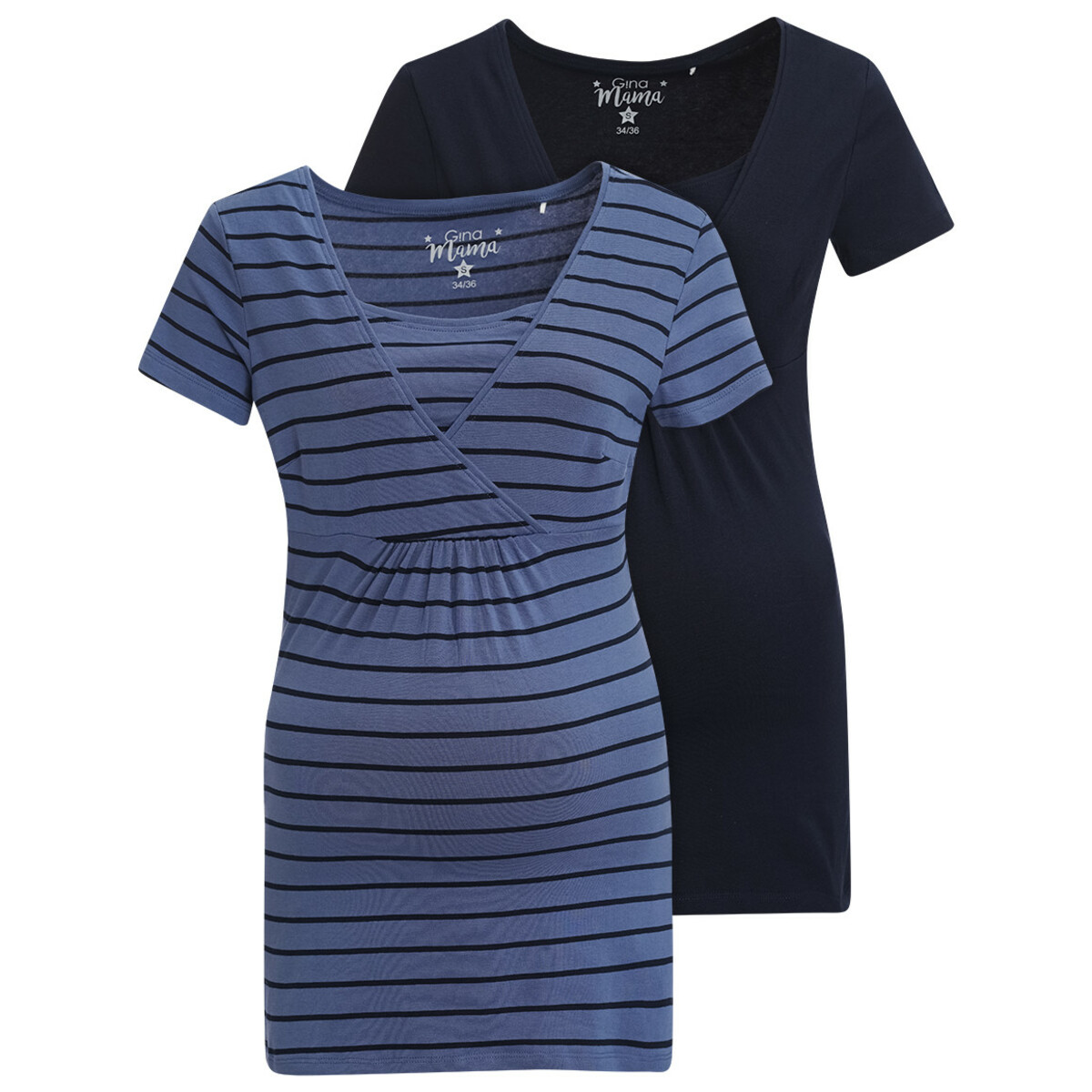 Bild 1 von 2 Damen Umstands-T-Shirts mit Stillfunktion BLAU / DUNKELBLAU