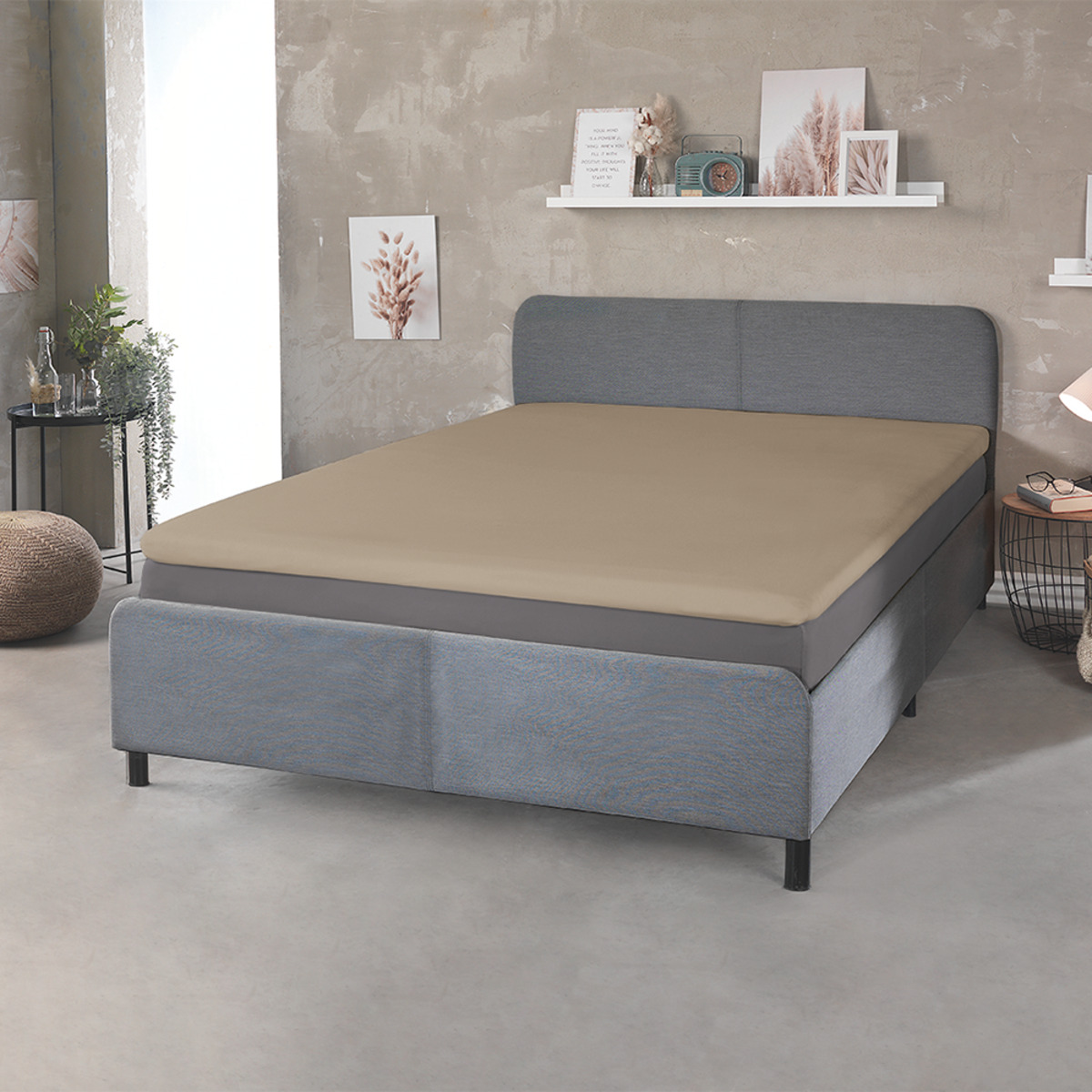 Bild 2 von Dreamtex Spannbetttuch für Topper, ca. 180-200 x 200-220 + 15 cm