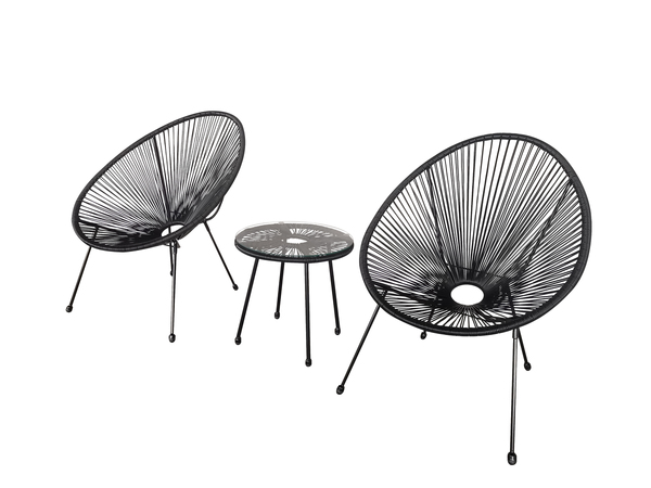 Bild 3 von Happy Home 3 tlg. Bistro Set HGE53-SCH schwarz