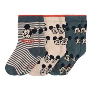 3 Paar Micky Maus Socken im Set DUNKELGRAU / CREMEWEISS