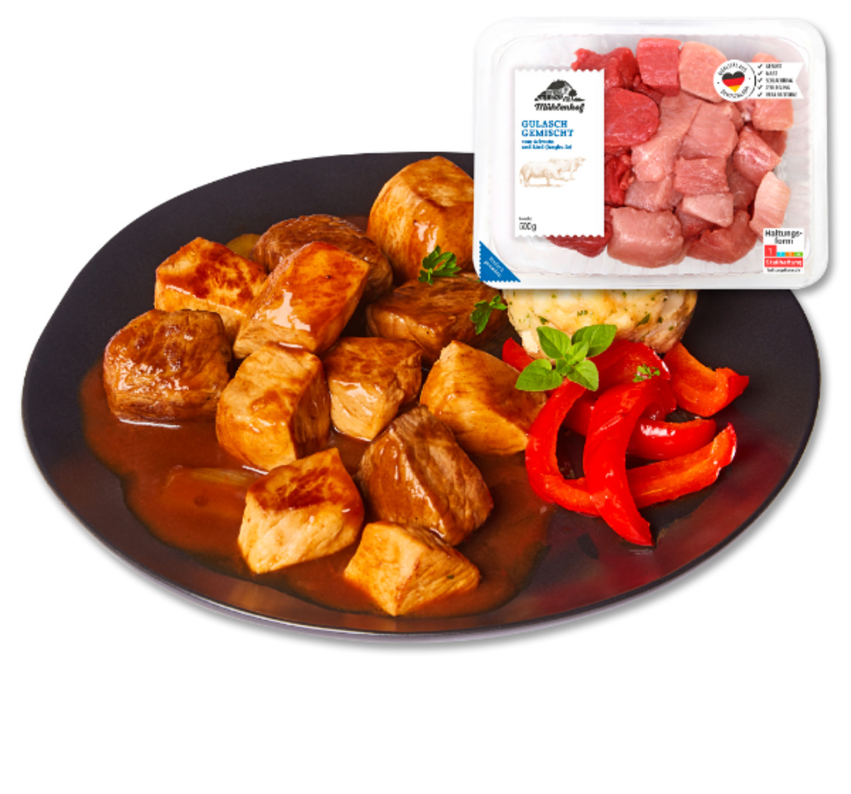 MÜHLENHOF Frisches Gulasch, gemischt* von Penny Markt für 4,44 € ansehen!