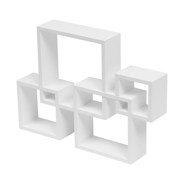 Bild 2 von Happy Home Quadratisches 4er Set Wandregal HWR17-WEI weiß